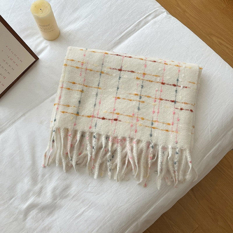 Kaelis Plaid Cashmere-Feel Scarf