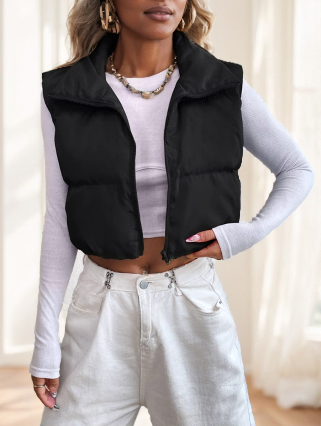 Veyra Asymmetrical Zip Outerwear